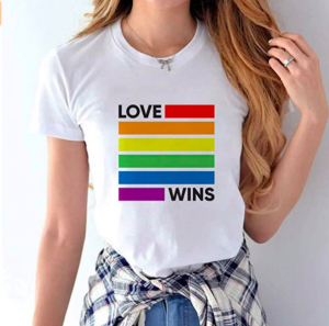 Camiseta arcoiris Love Wins